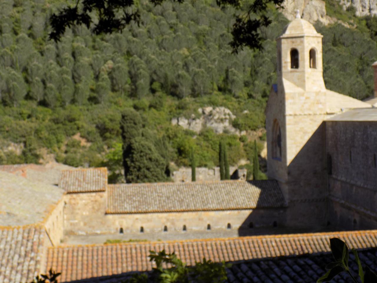 Vue de l'abbaye depuis les jardins